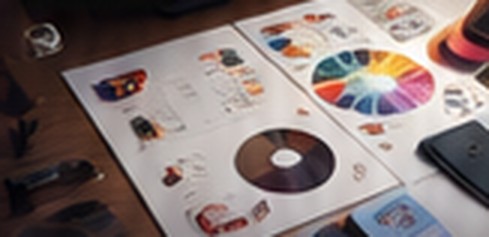 Brand design materials and colour swatches